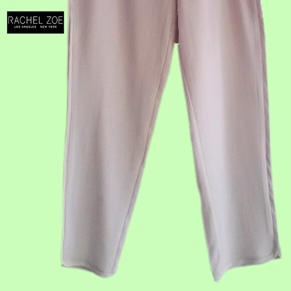 Rachel Zoe NEW Elastic Waist Pocket Ankle Detail Crepe Pant 8 - Picture 6 of 11